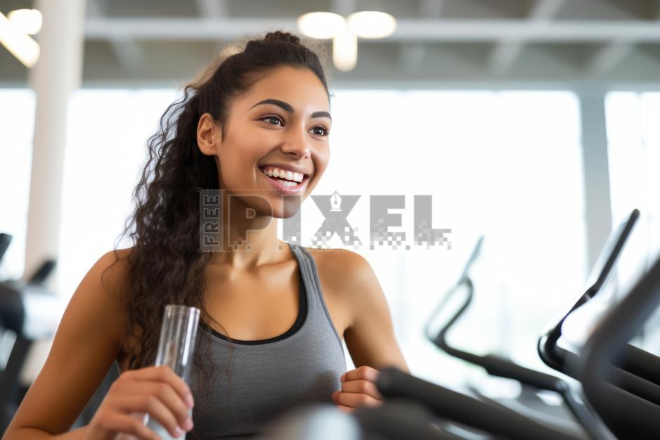 Free Photos - A Smiling Woman At The Gym - Working Out And Enjoying Her ...