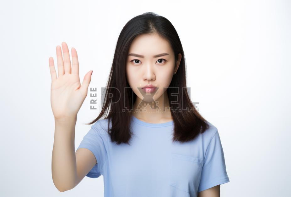 Free Photos - Beautiful Young Woman Raising Her Hand | FreePixel.com
