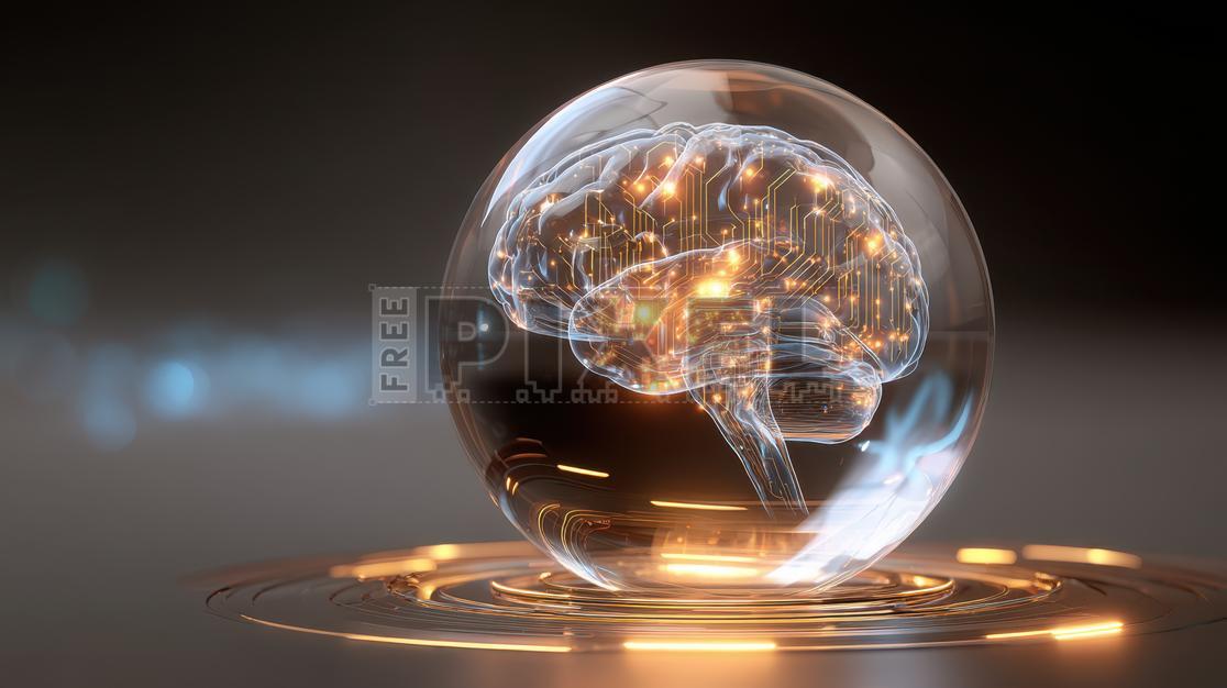Free Photos - Illuminated Human Brain Inside Glass Sphere Representing ...