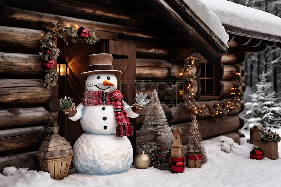Free Photos - A Cozy Log Cabin Decorated For Christmas With A Smiling ...