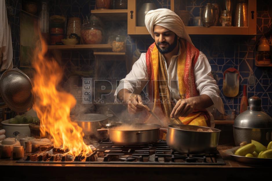 Free Photos - The Fire Cook - A Chef Preparing Food On A Gas Stove ...