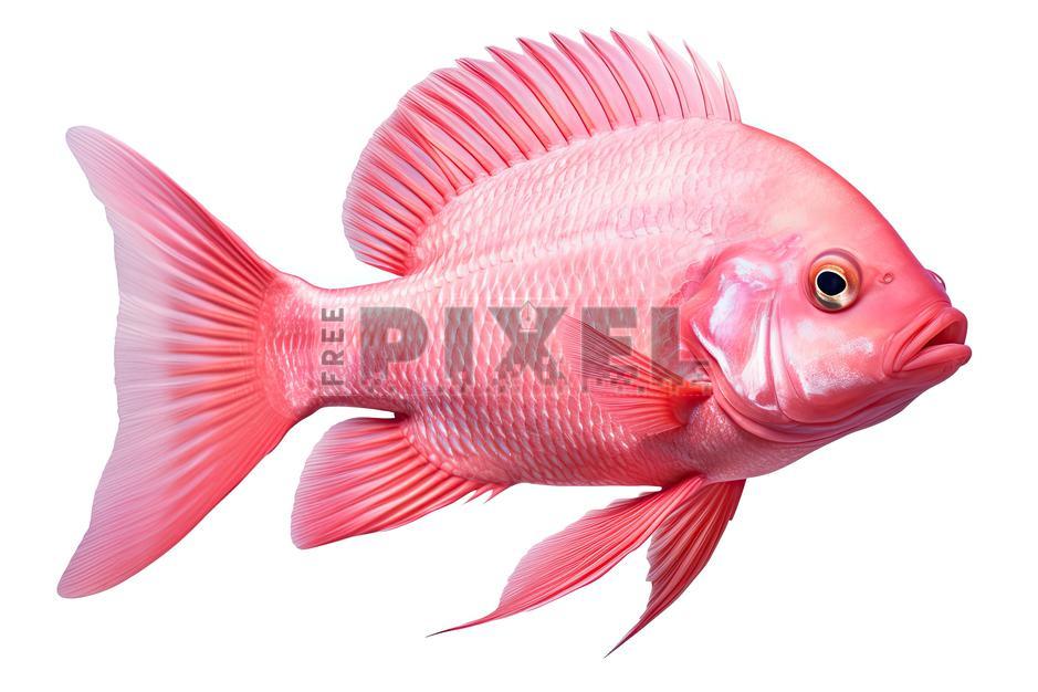 Free Photos - Beautiful Pink Fish Isolated On White Background Photo ...