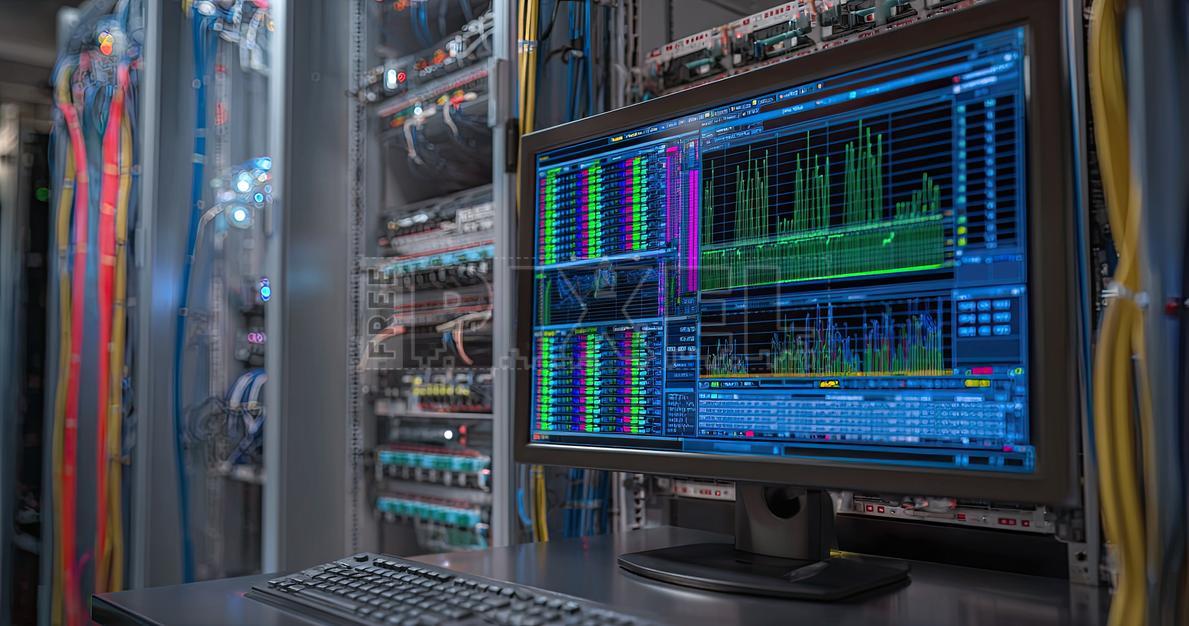 Free Photos - Futuristic Server Room With Monitoring Screens And Rack ...