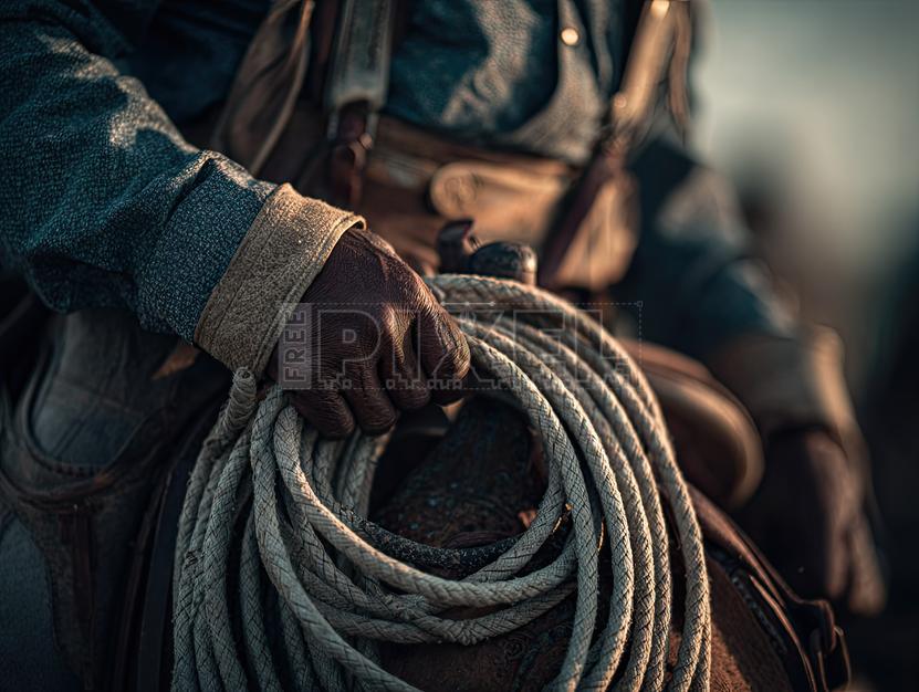 Free Photos - Cowboy Gloved Hand Holding Lasso Rope, Closeup Photo ...