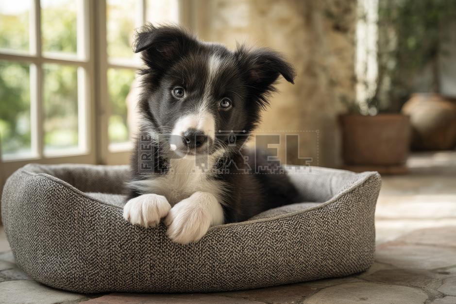 Free Photos - Cute Puppy In A Dog Bed | FreePixel.com