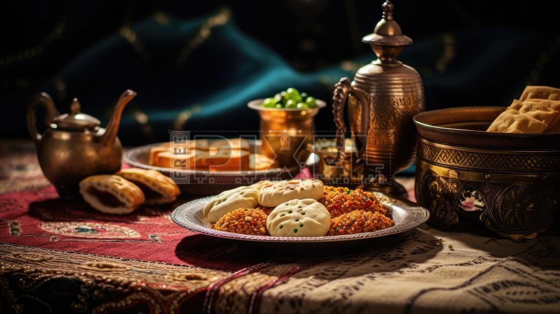 Free Photos - Arabic Tea Set With Traditional Cookies And Delicious ...