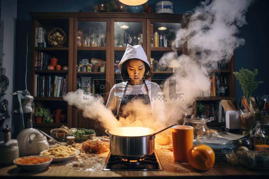 Free Photos - A Chef In A Kitchen, Stirring A Pot Of Stew | FreePixel.com