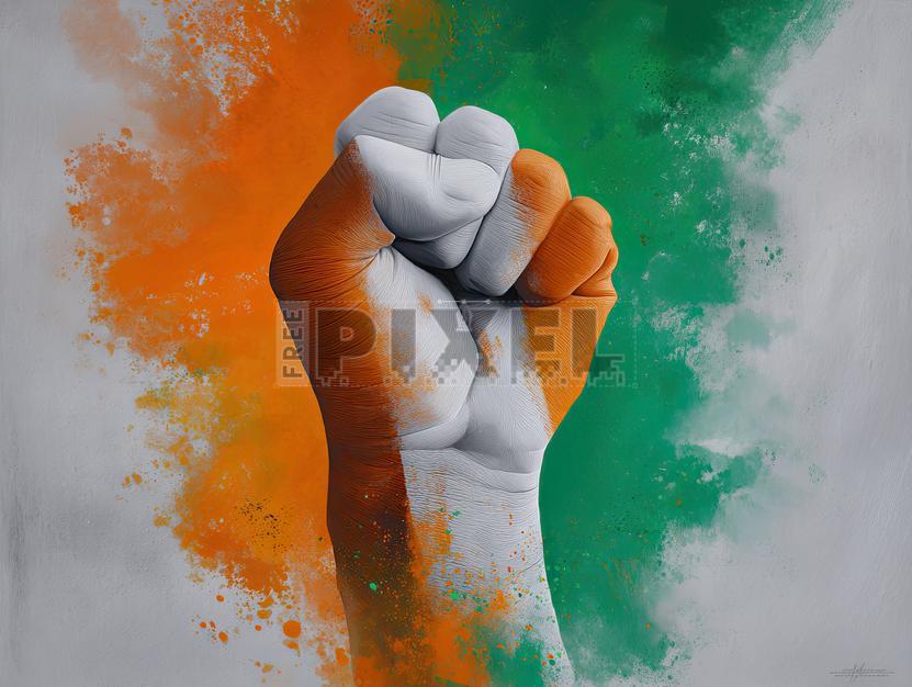 Free Photos - Tricolor Painted Fist Hand Symbolizing Strength And Unity ...