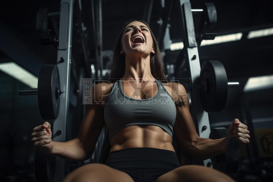 Free Photos - Fitness Model Squatting With Weights | FreePixel.com