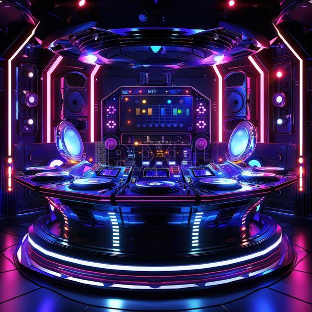 Dj Booth Background Design