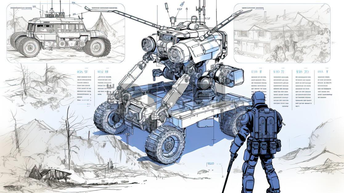 Free Photos - Advanced Tank-like Robot With Multiple Guns | FreePixel.com