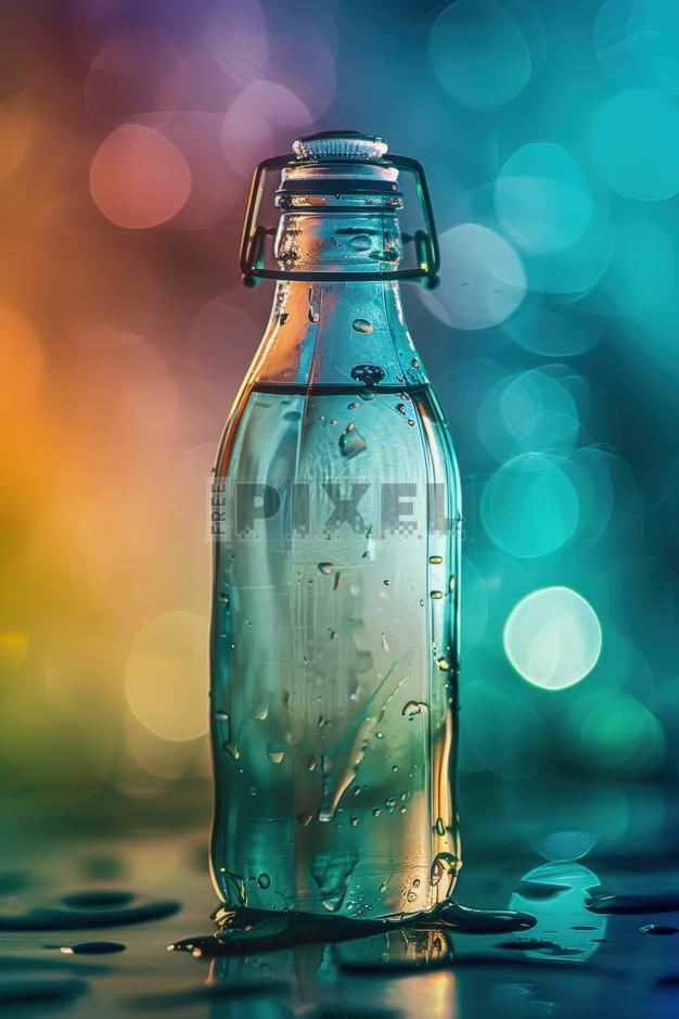 Free Photos - A Glass Bottle With Water Droplets – Vibrant Beverage ...