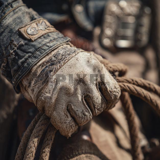 Free Photos - Cowboy Gloved Hand Holding Lasso Rope, Closeup Photo ...