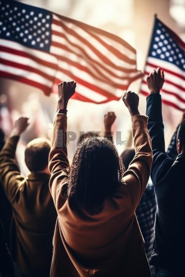 Free Photos - A Patriotic Scene Of People Raising Their Fists And ...