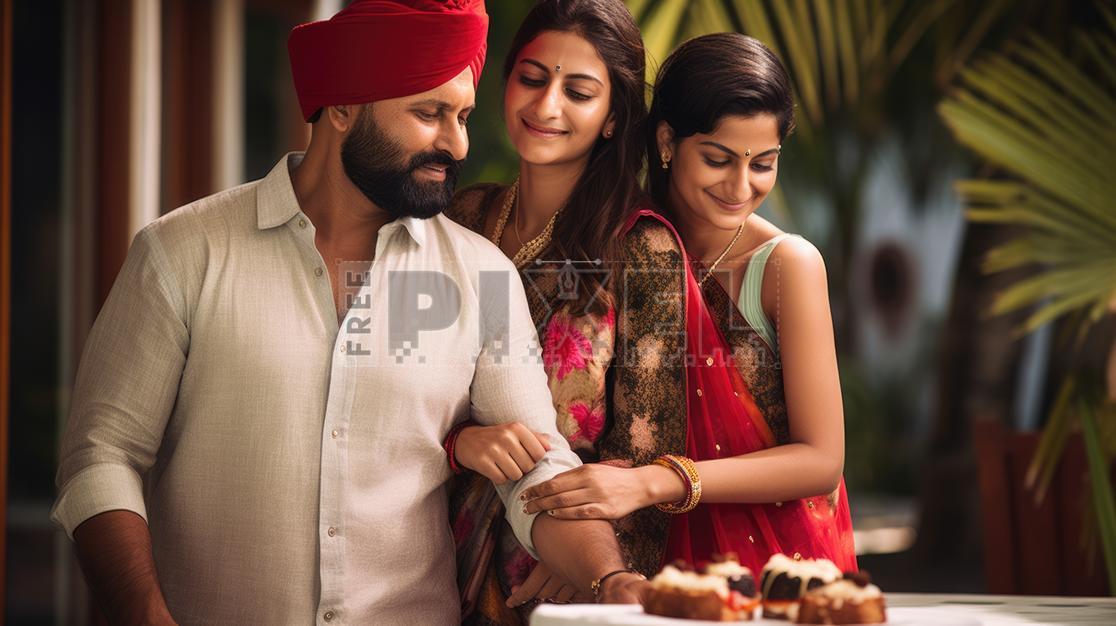 Free Photos - A Family Gathering With Three People Smiling And Enjoying ...