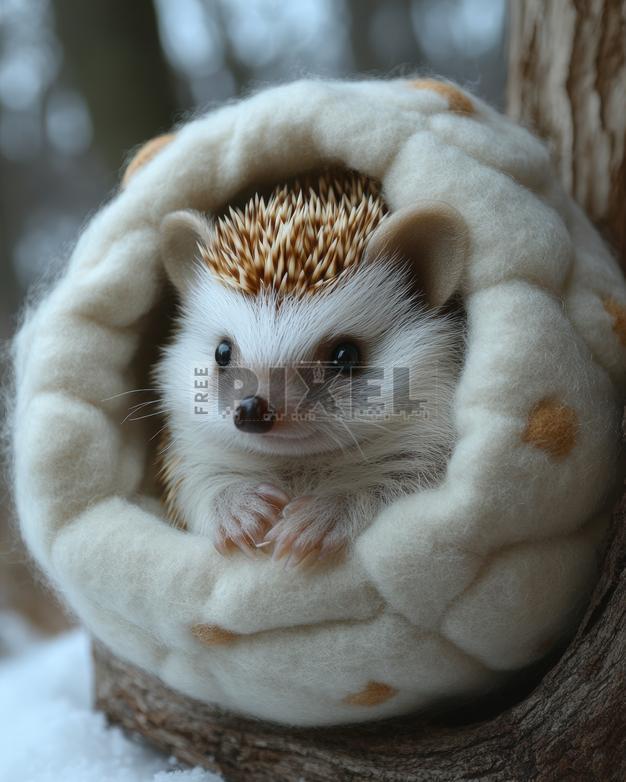 Free Photos - Hedgehog In A Cozy Nest | FreePixel.com