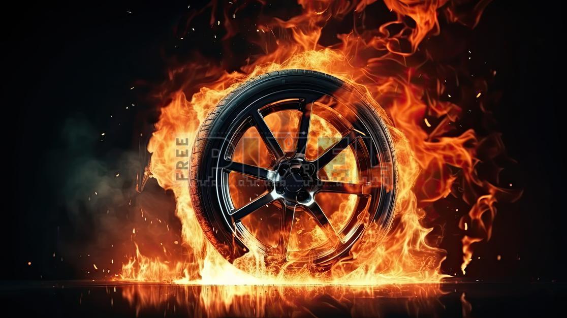 Free Photos - Flaming Wheel | FreePixel.com