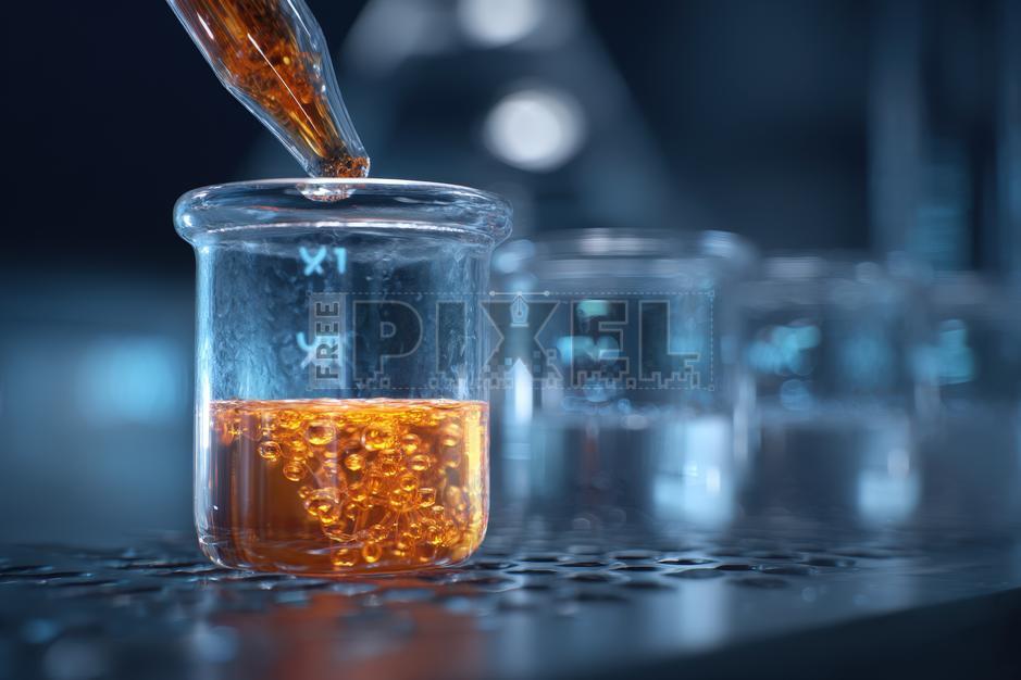 Free Photos - Laboratory Experiment With Orange Liquid | FreePixel.com