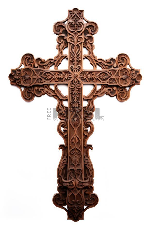 Free Photos - Handmade And Engraved Large Wooden Cross Pendant