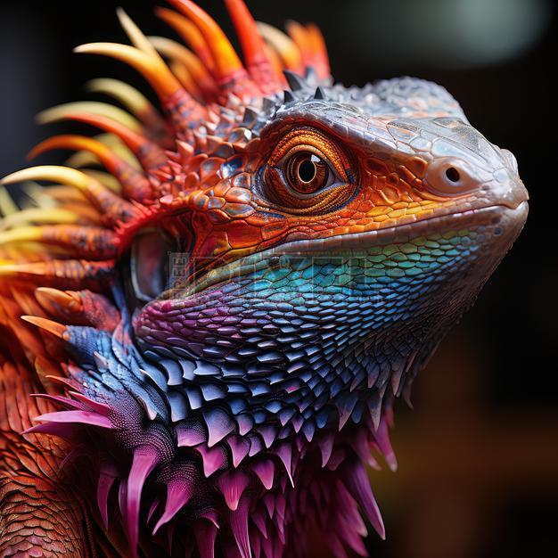 Free Photos - A Vibrant, Colorful Lizard With An Orange And Pink Tail ...