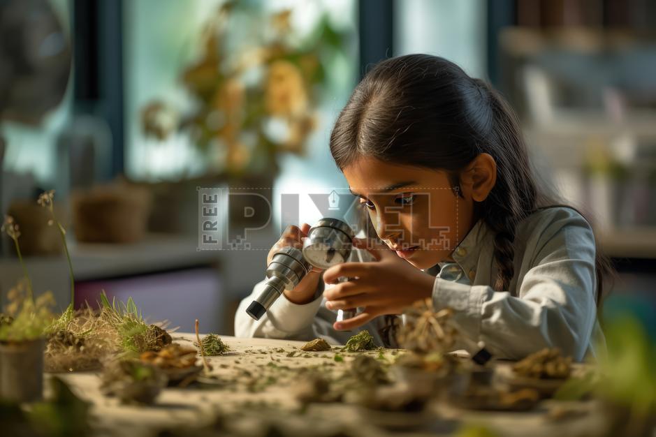 Free Photos - A Young Girl Explores The World Of Plants And Rocks ...