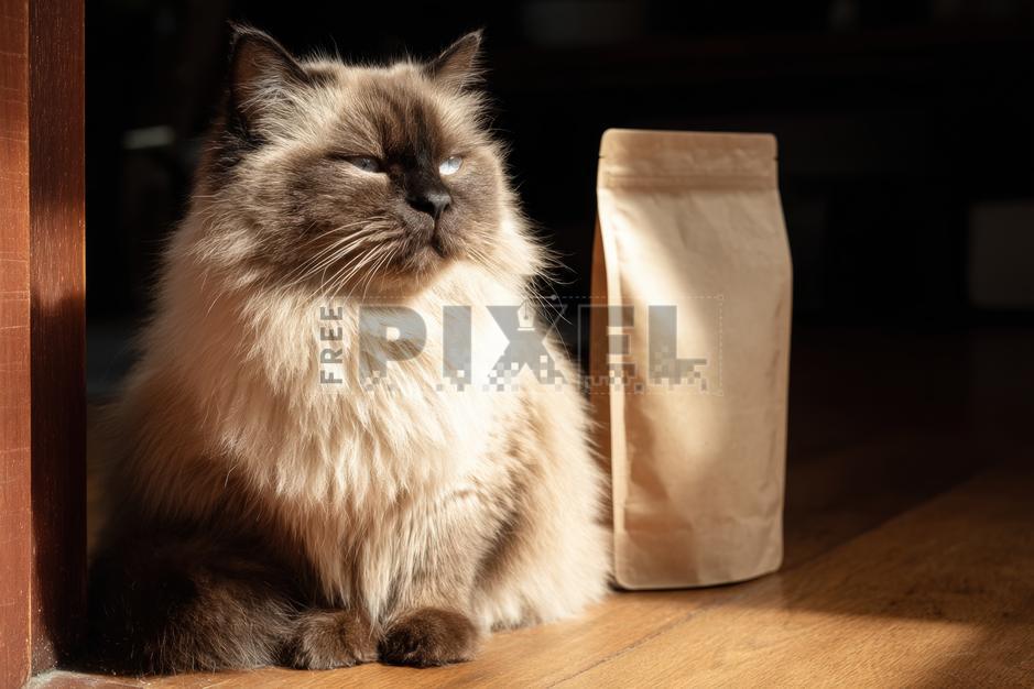 Free Photos - Cat Sitting Next To A Bag | FreePixel.com