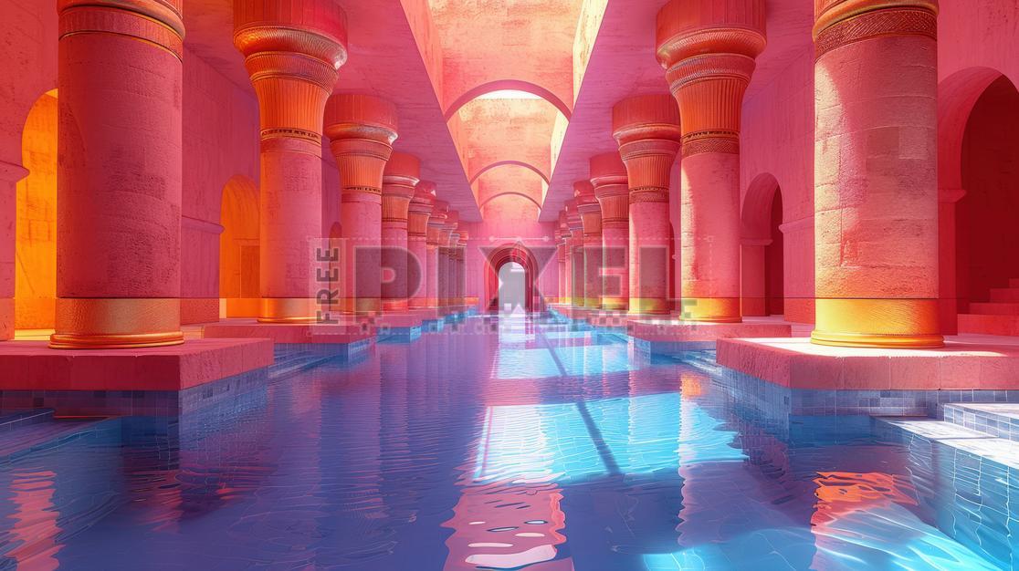 Free Photos - Luxury Indoor Pool With Arched Architecture | FreePixel.com