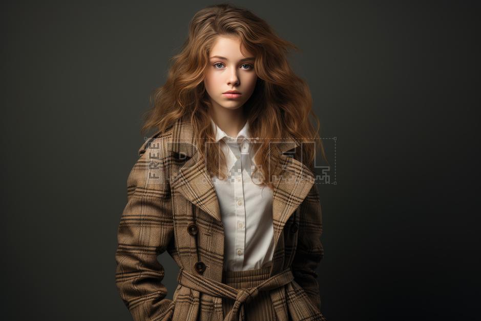 Free Photos - Beautiful Young Woman In A Brown Trench Coat | FreePixel.com