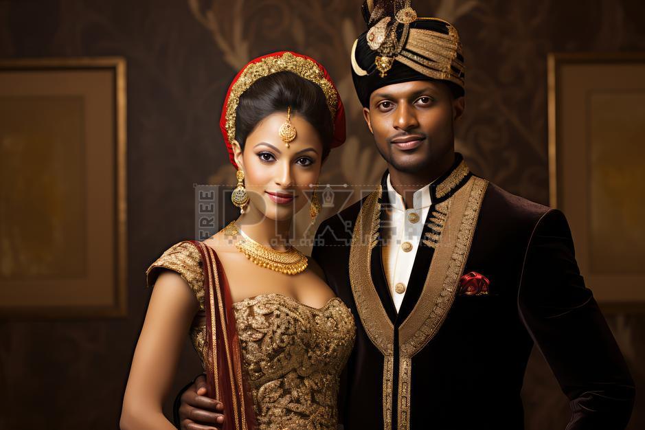 Free Photos - A Traditional Indian Couple Posing For A Portrait ...
