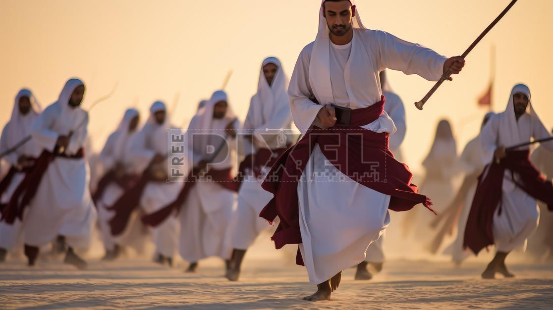 Free Photos - Arab Man Running Through The Desert With A Sword ...