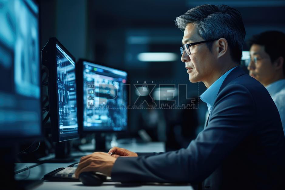 Free Photos - Man Working On Computer In Office | FreePixel.com