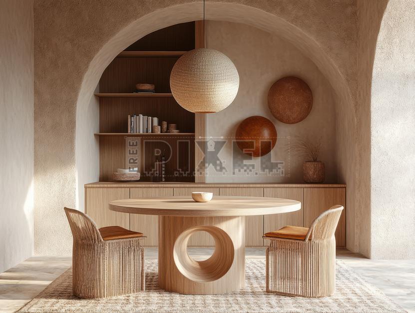 Free Photos - Modern Dining Room With Wooden Table And Chairs ...