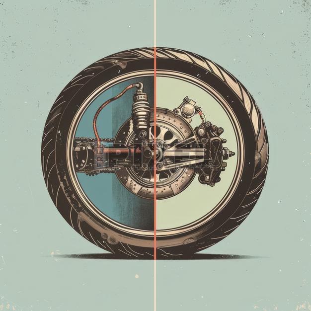 Free Photos - Motorcycle Wheel With Engine | FreePixel.com