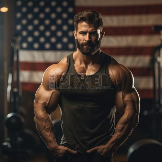 Free Photos - Muscular American Flag Workout | FreePixel.com