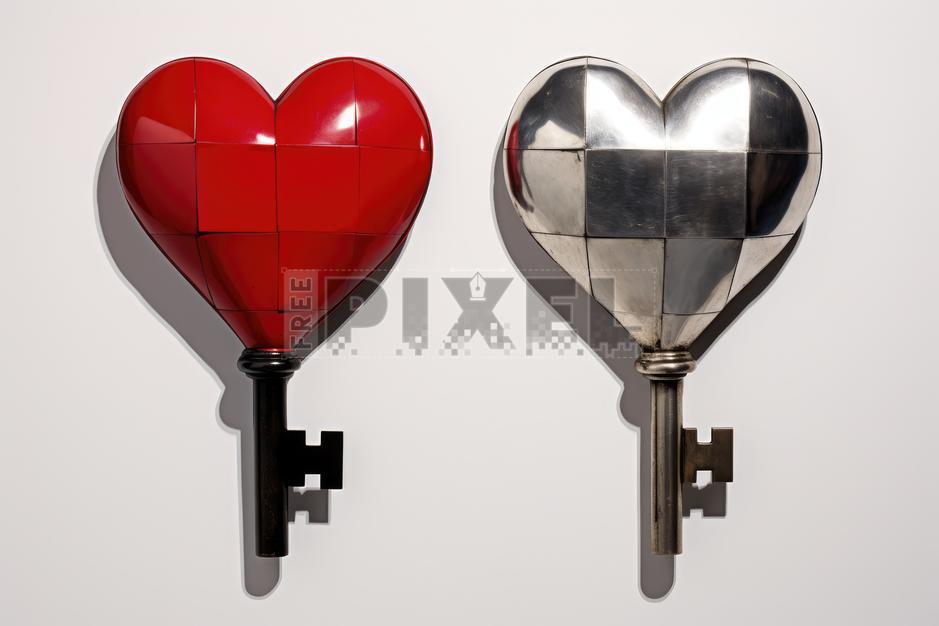 Free Photos - Heart-shaped Lockets With Keys | FreePixel.com