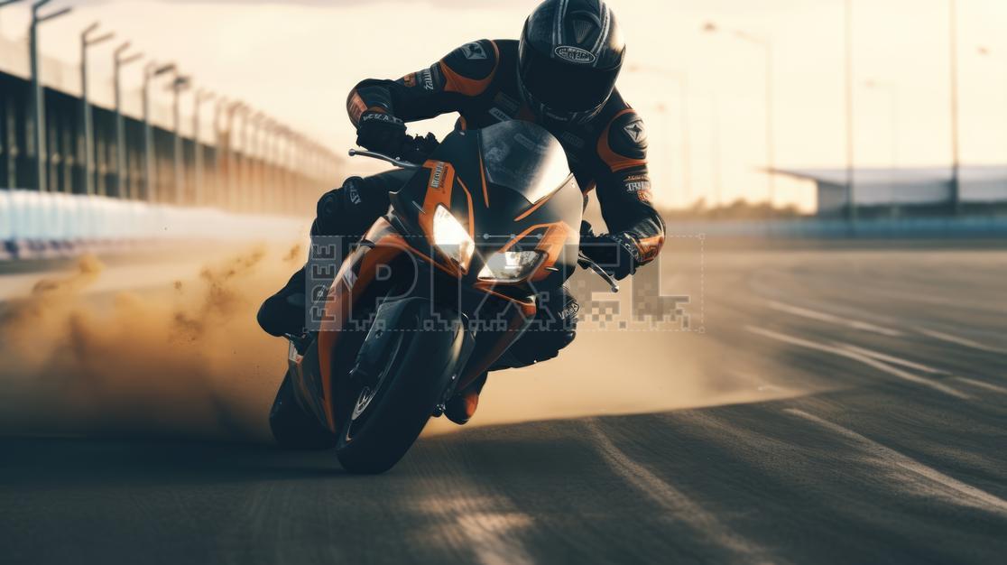 Free Photos - Motorcyclist Riding On A Track | FreePixel.com
