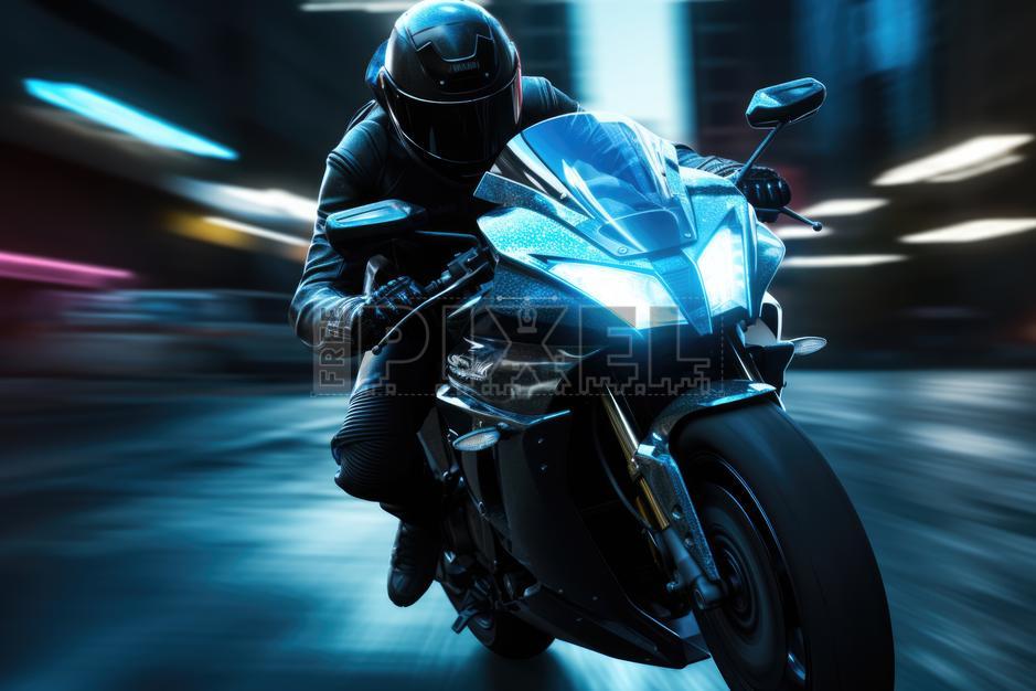 Free Photos - Dark Motorcycle Rider Racing Down The City Street At ...