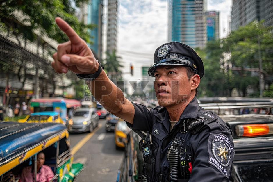Directing Traffic Police