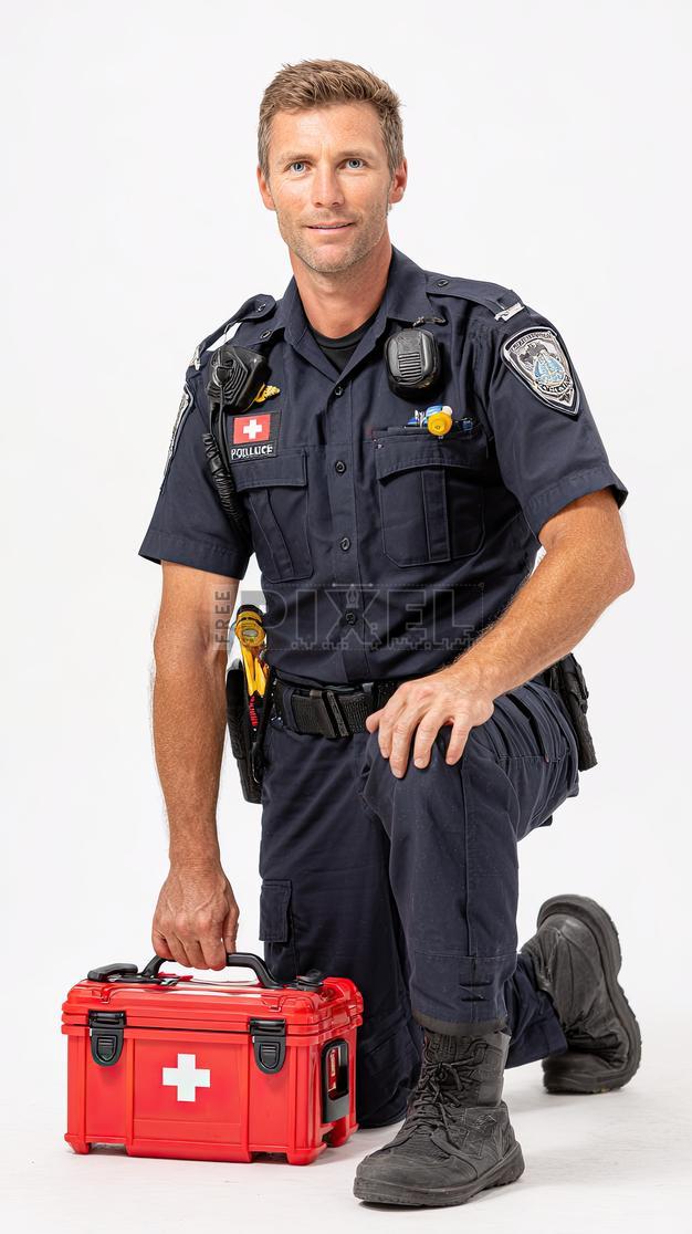 Free Photos - Police Officer With First Aid Kit | FreePixel.com