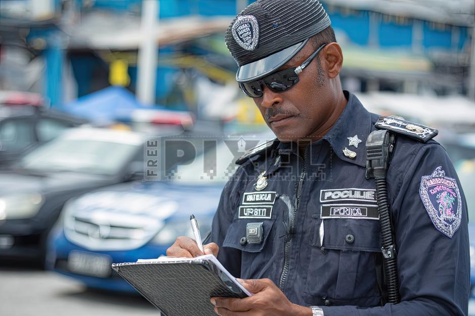 Free Photos - Police Officer Writing In Notebook | FreePixel.com