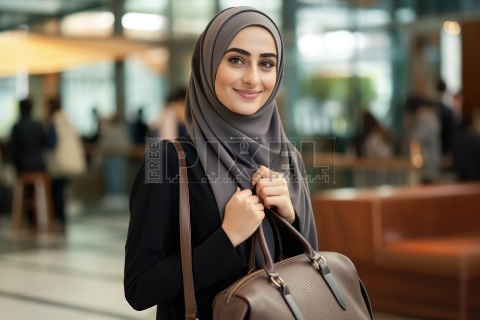 Free Photos - Professional Muslim Woman With A Brown Purse | FreePixel.com