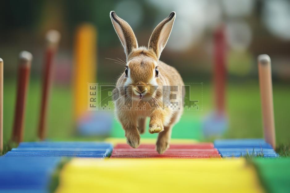 Free Photos - Rabbit Jumping Over Obstacle | FreePixel.com