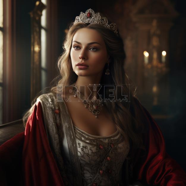 open lace back dress QUEEN ELIZABETH I RAINBOW PORTRAIT (C.1601) — Ezen Designs main image 1