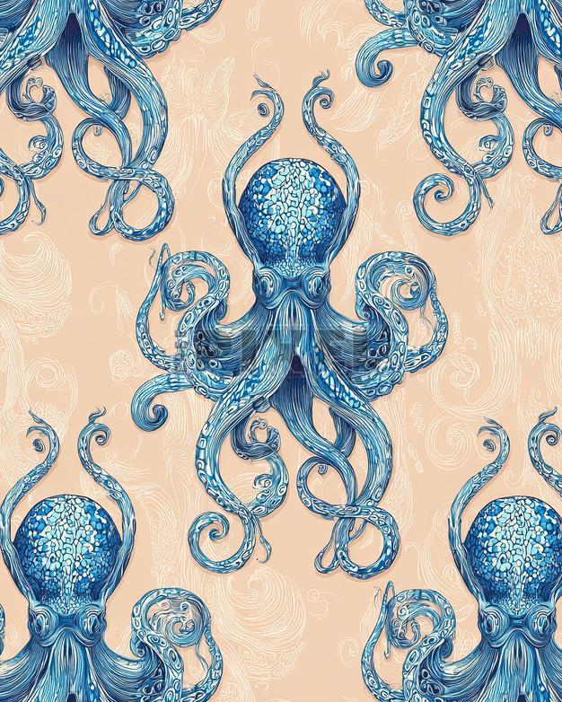 Free Photos - Octopus Pattern On Beige Background | FreePixel.com