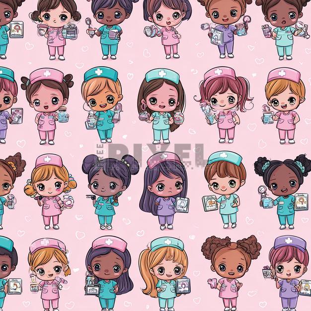 Free Photos - Cartoon Nurses And Doctors | FreePixel.com