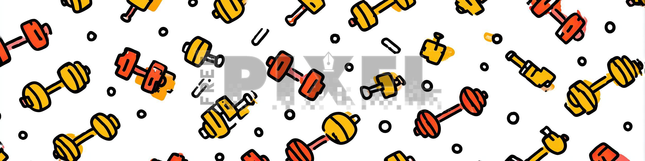 Free Illustrations - Dumbbell Pattern Background | FreePixel.com
