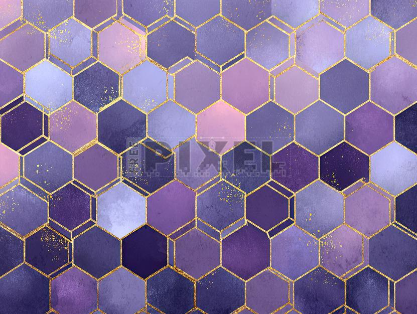 Free Photos - Hexagonal Pattern With Gold Outlines | FreePixel.com
