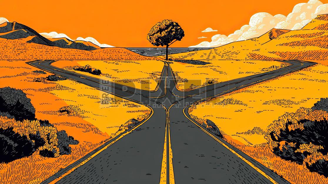 Free Photos - Road Intersection In The Desert | FreePixel.com