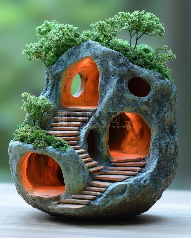 Free Photos - Rock House With Trees | FreePixel.com