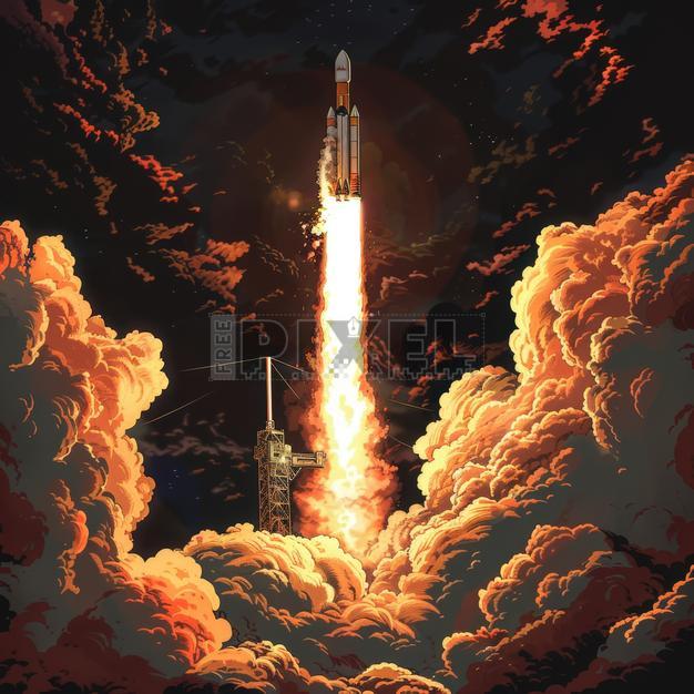 Free Photos - Illustration Of Rocket Ship In Space | FreePixel.com